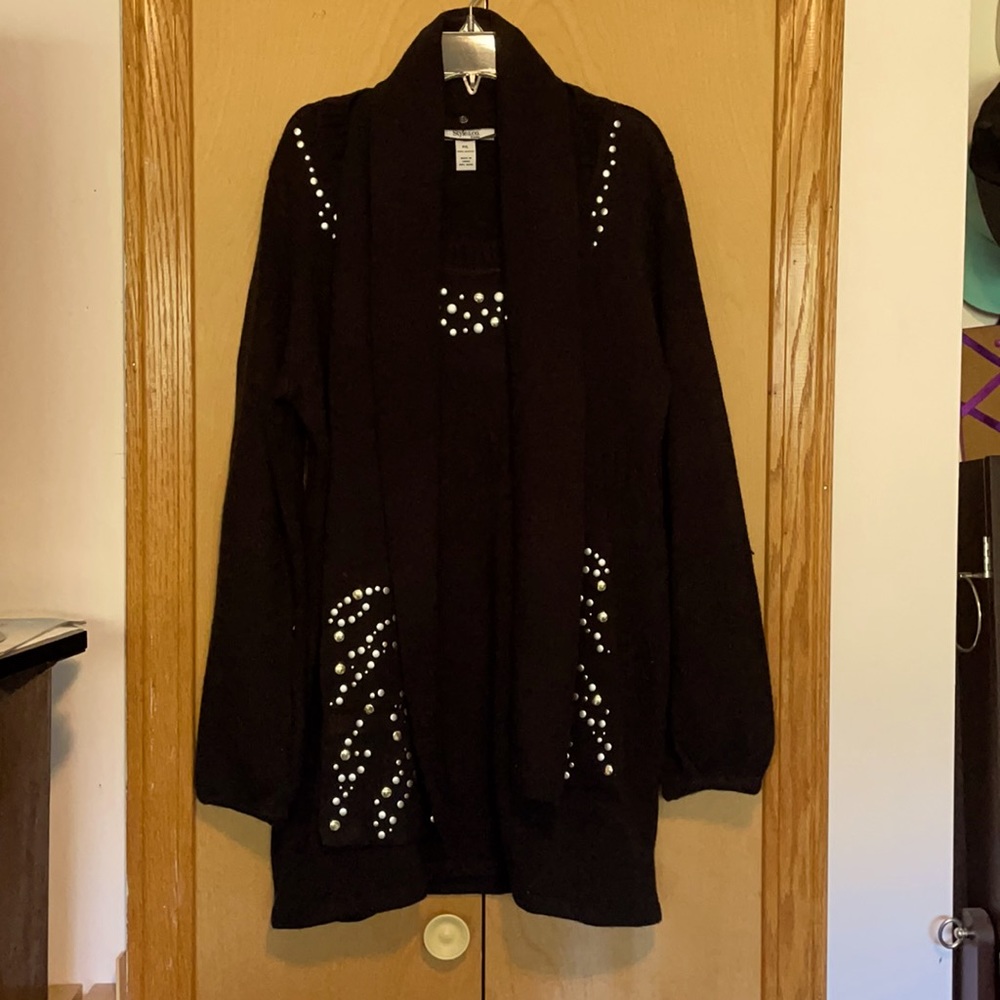 Petite Black Dress with Scarf